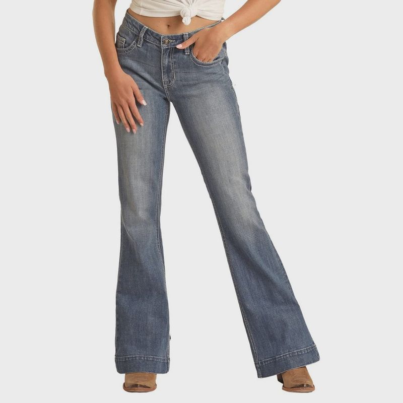 Rock &amp; Roll Women’s Petal Stitch Mid Rise Trouser