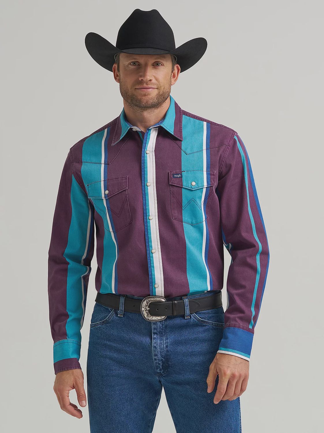 Vintage-Inspired Brushpopper Western Snap Workshirt