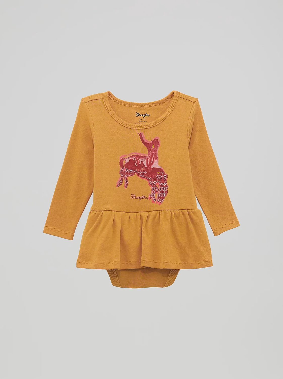 Baby Girl&#39;s Horse Graphic Skirted Bodysuit