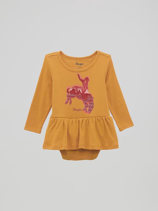 Wrangler Baby Girl's Horse Graphic Skirted Bodysuit