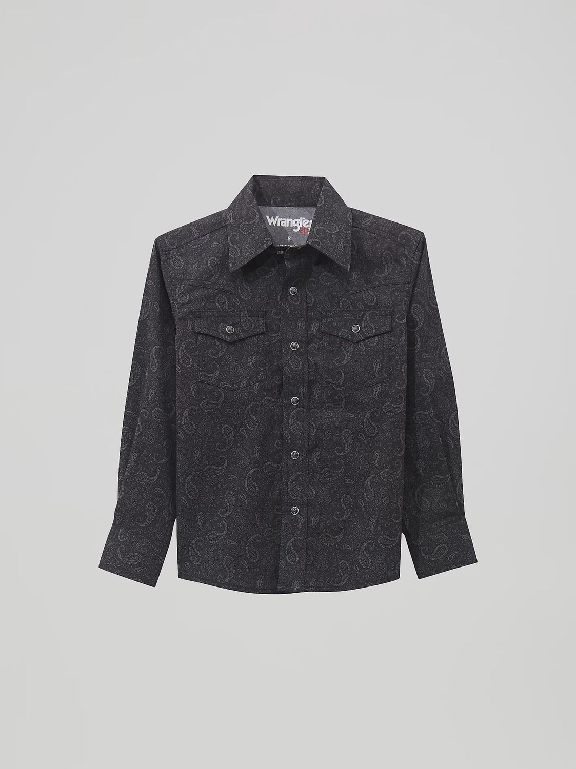 Boy&#39;s Wrangler 20X Shadow Paisley Snap Print Shirt