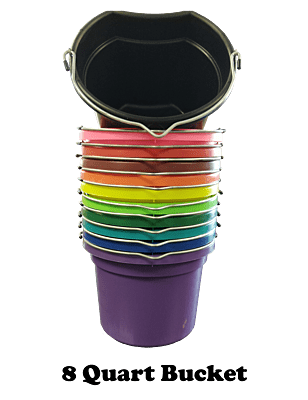Bucket- 8 qt Flat Back