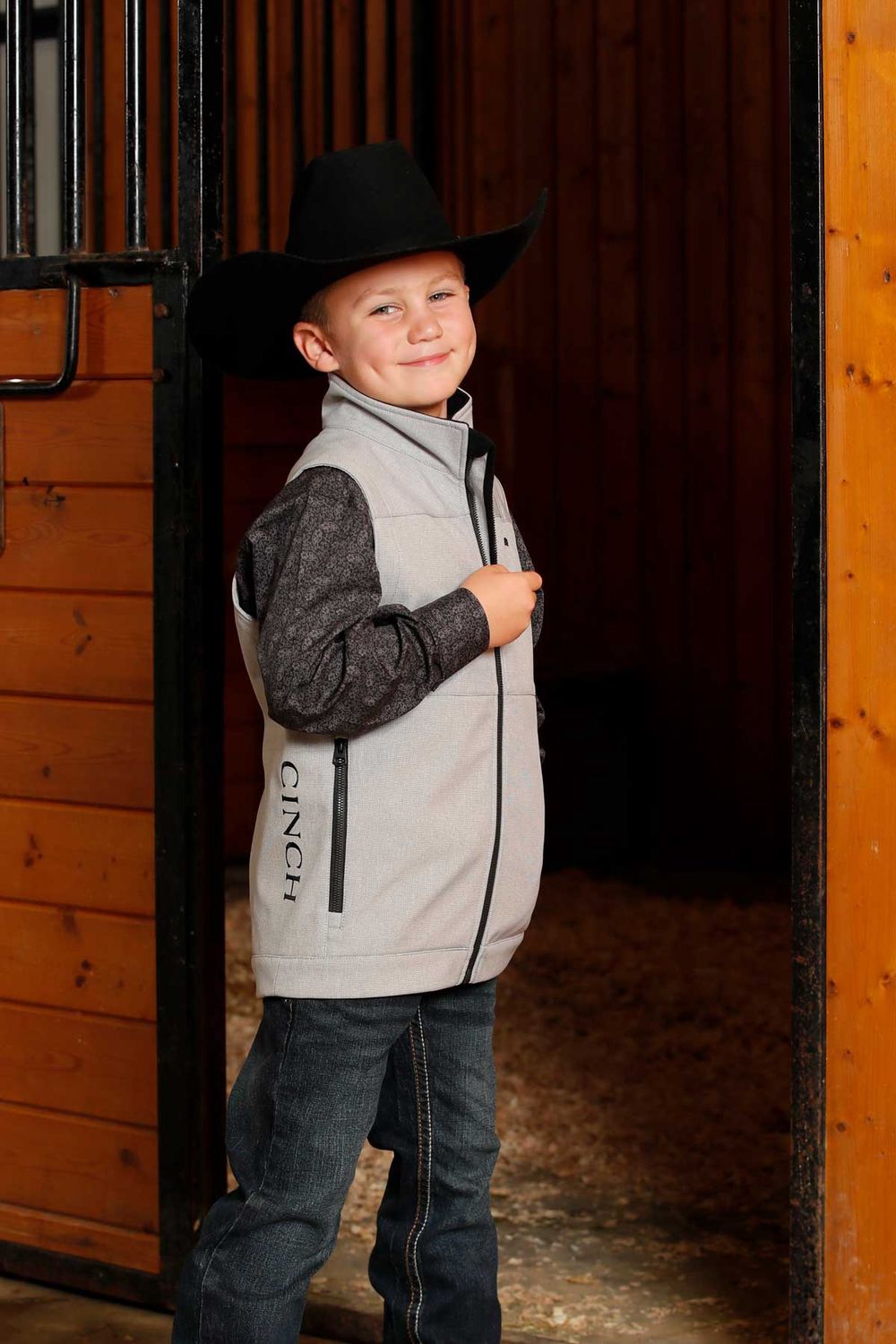 BOYS BONDED VEST OW25 - GRY