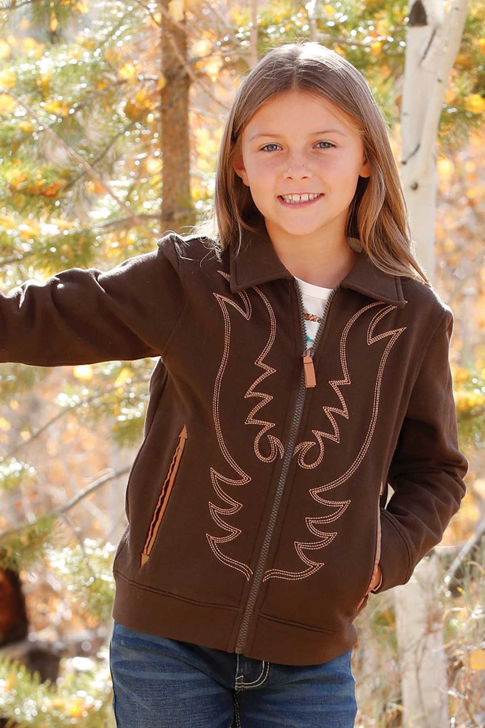 GIRLS BOMBER JACKET OW25 - BRN