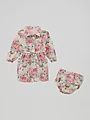 Little Girl&#39;s Printed Western Snap Dress