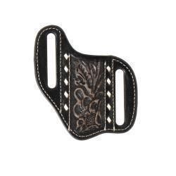 Nocona Knife Sheath- Floral Embossed Black