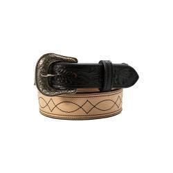 Nocona Boys Belt Roughout Boot Stitch Black