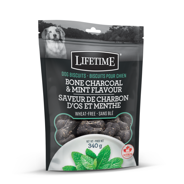 Lifetime Bone Charcoal &amp; Mint Dog Biscuits 340g