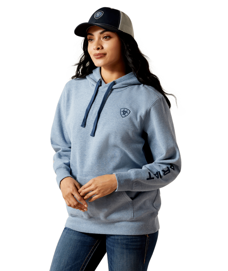 WMS Ariat Logo 2.0 Hoodie-VINTAGE INDIGO HEATHER