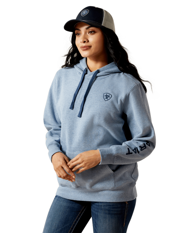 WMS Ariat Logo 2.0 Hoodie-VINTAGE INDIGO HEATHER