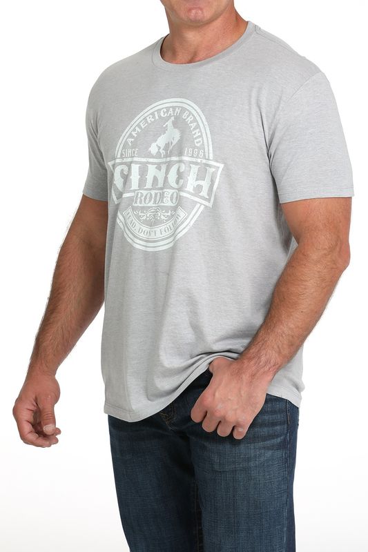 CINCH MENS S/S RODEO TEE - GRY