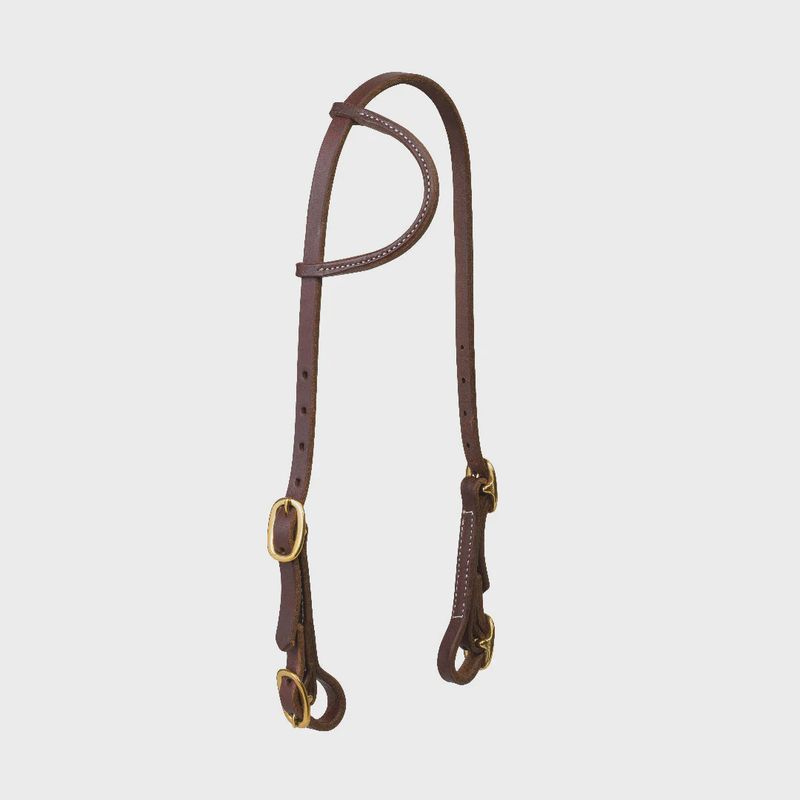 Weaver Working Tack Single-Ply Headstall with Buckle Ends