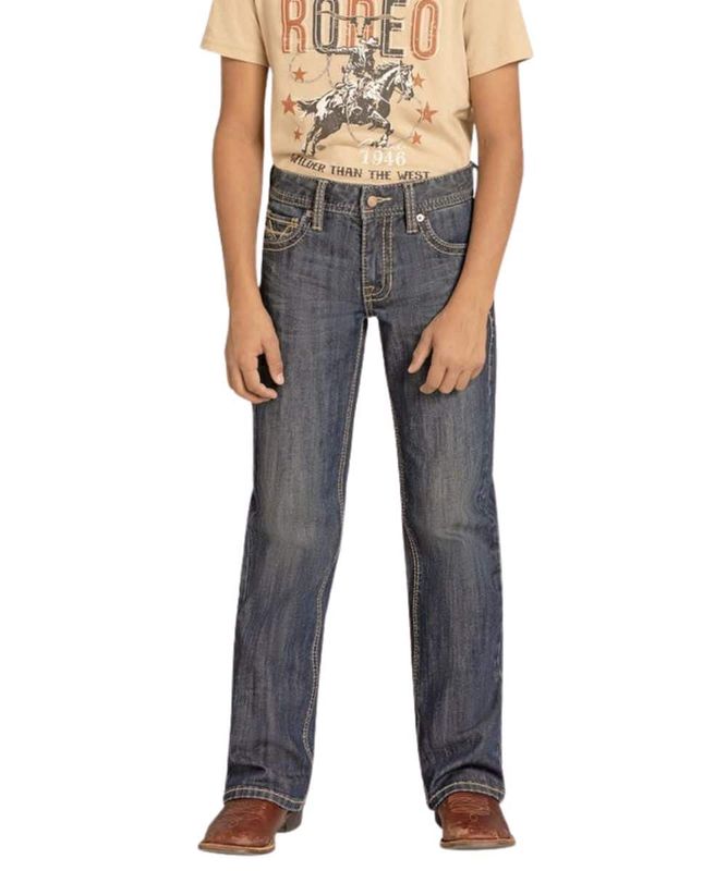 Rock&amp;Roll Raised Emb Bootcut Jeans