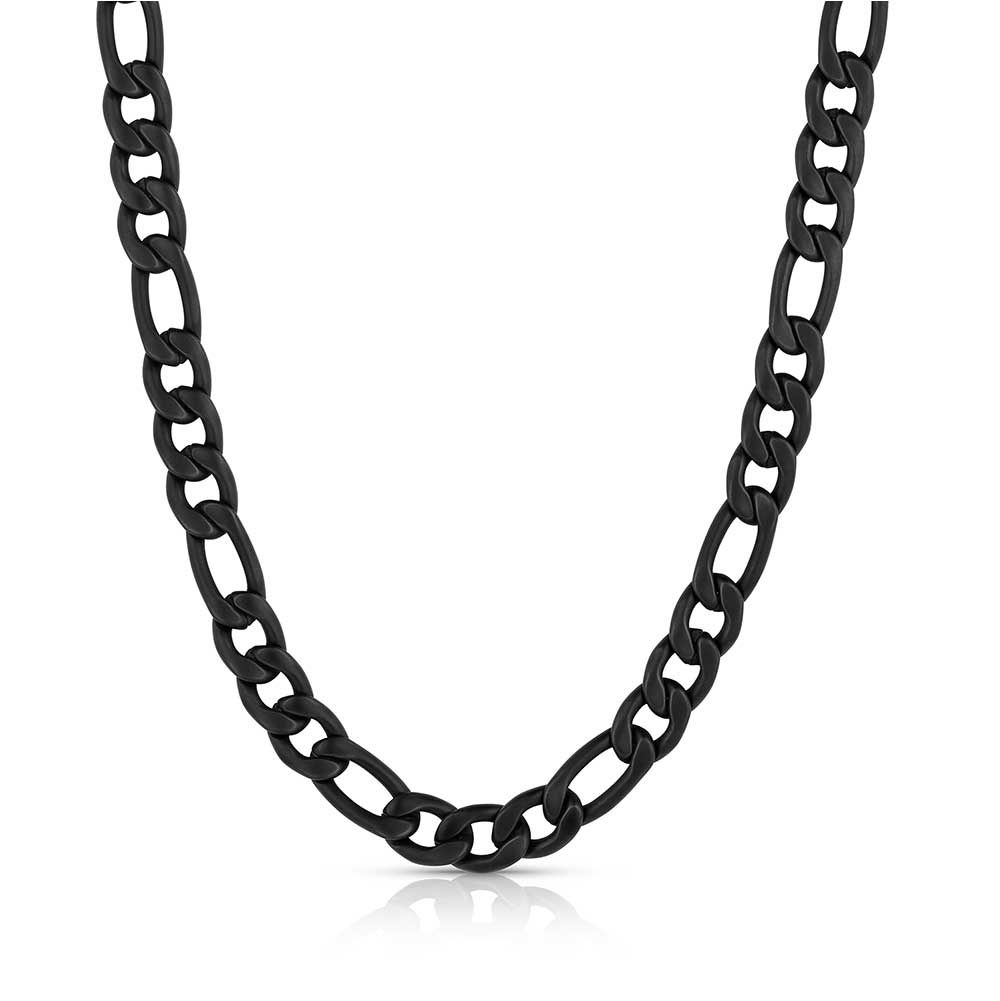 Montana Sliversmiths Midnight Onyx Figaro Chain Necklace