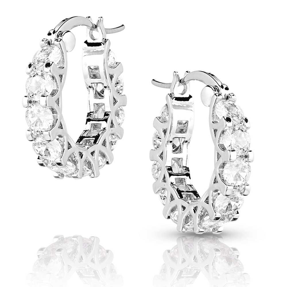 Montana Sliversmiths Dazzling Delight Crystal Hoop Earrings