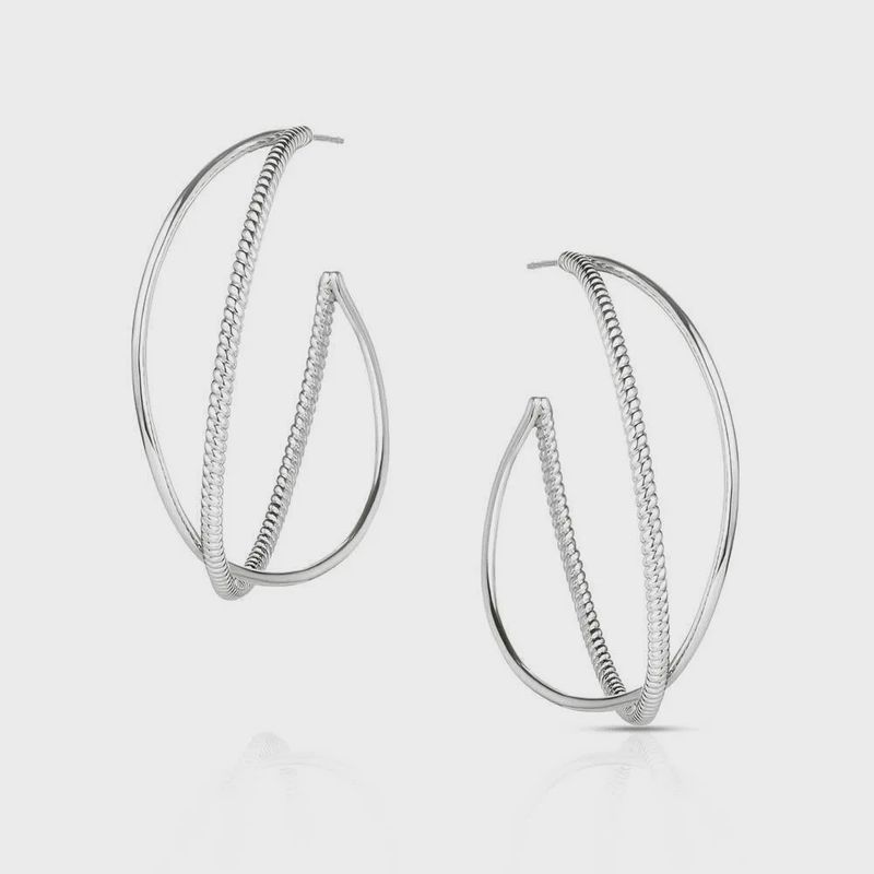 Montana Sliversmiths Rope and Radiance Hoop Earrings