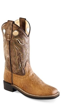 Old West Boys Square Toe Cowboy Boots