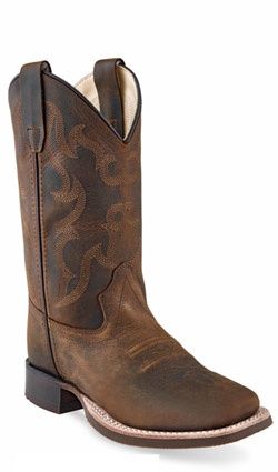 Old West Boys Brown Cowboy Boots