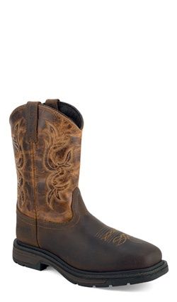 Old West Men&#39;s Dark Brown Cowboy Boots