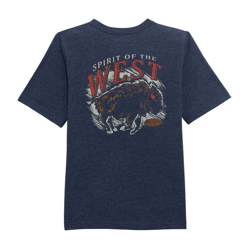 Wrangler® Boys Short Sleeve Graphic T-Shirt - Dress Blues Heather