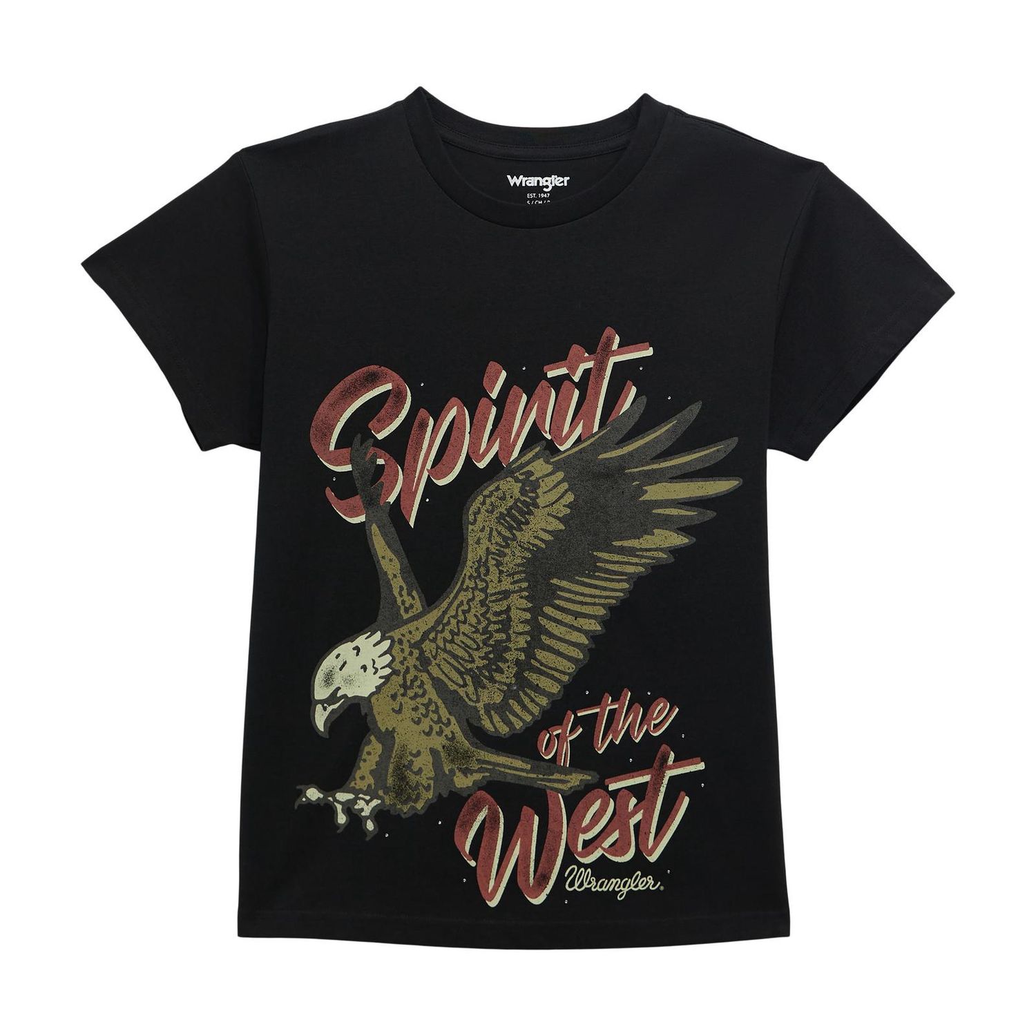 Wrangler® Short Sleeve Retro T-Shirt - Regular Fit - Jet Black