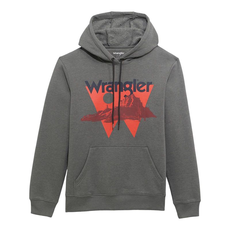 Wrangler® Western Hoodie - Regular Fit - Grey Heather