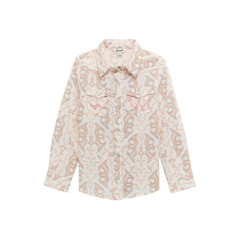 Girls Western Top - White