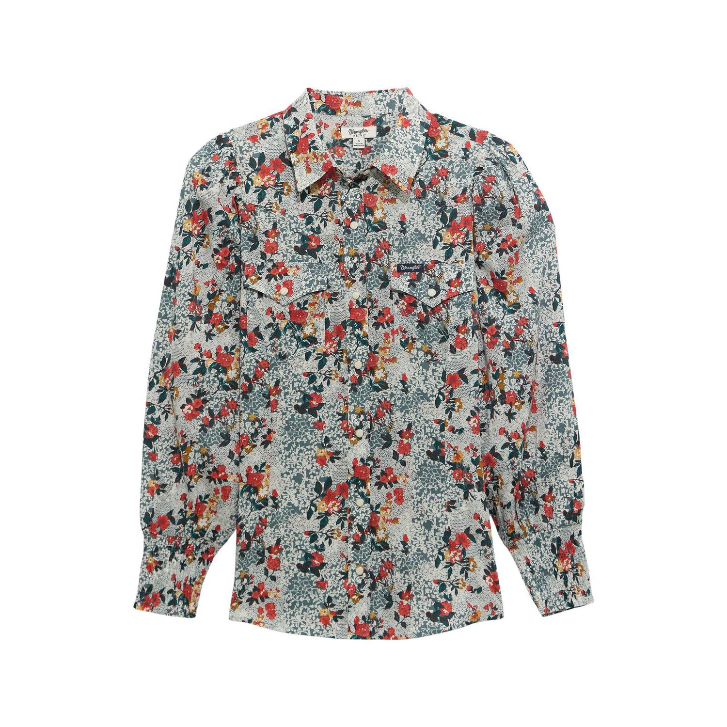 Wrangler Retro® Vintage Western Slim Blouse - Green