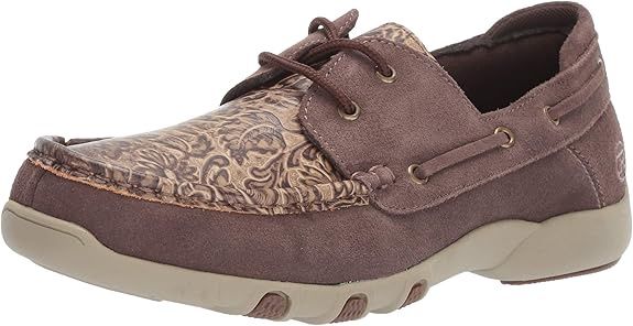 Roper LACEE TOOLED- BROWN DRIVING MOC