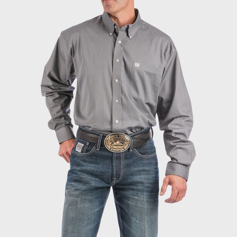 Cinch Men’s Classic Fit Western Shirt - Grey