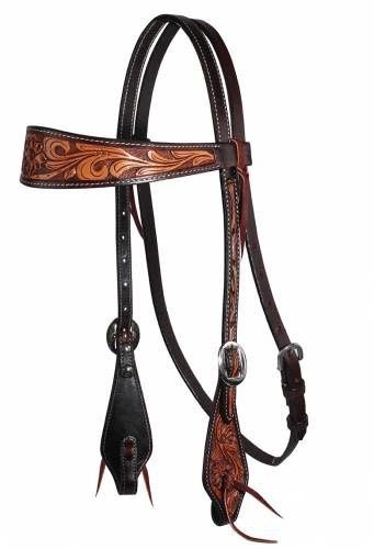 Professional's Choice Leather Prairie Flower Browband Headstall