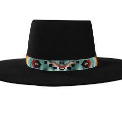 Twister Arrow Beaded Hatband- Multicolored