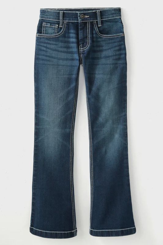 Cruel Girl Violet Mid Rise Trouser - Indigo Rinse