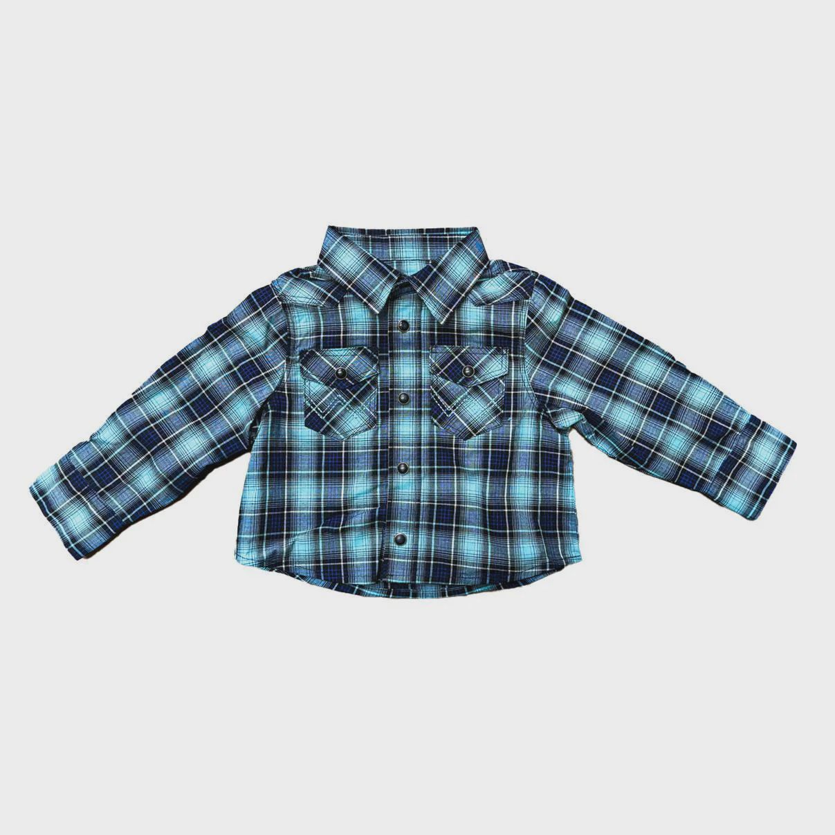 Baby Boy LS plaid Shirt