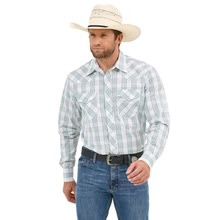 Wrangler Men's Snap LS 20X Green/White Plaid