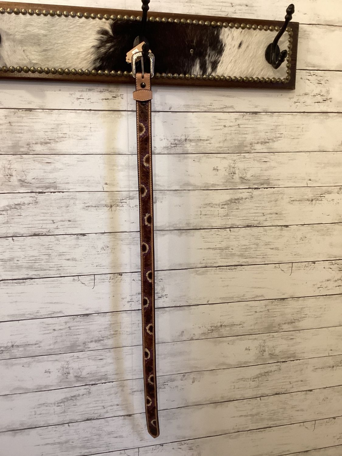 Girls Sunflower Belt Purple