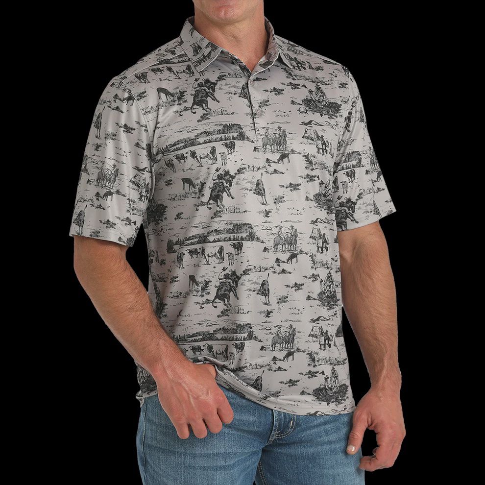 Cinch Desert Print Polo