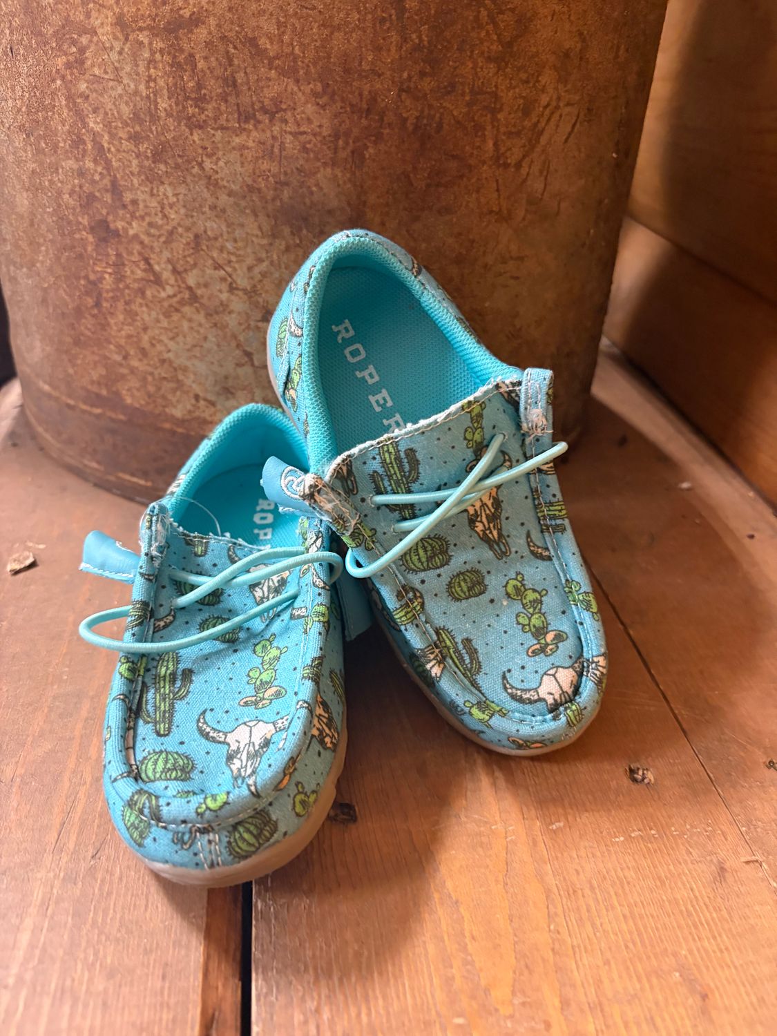 Roper Girls  Chillin Cactus/Skull Slip On Shoe