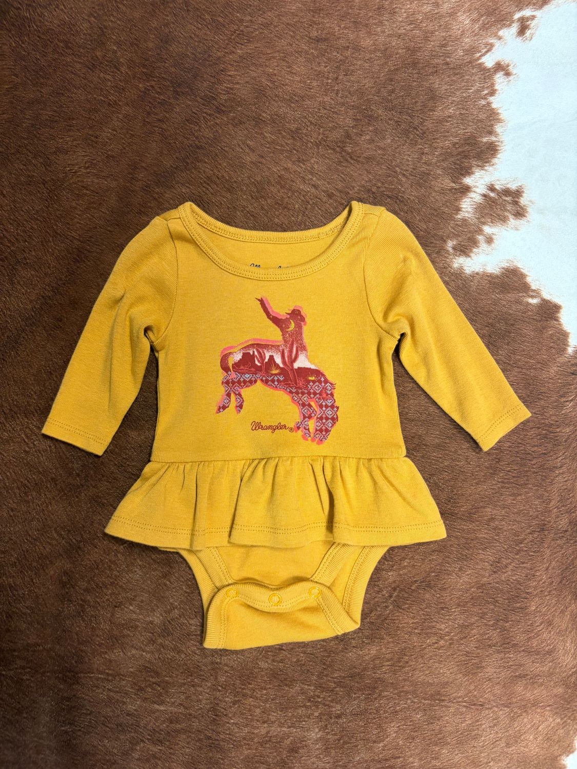 Wrangler Baby Girl's Horse Graphic Skirted Bodysuit