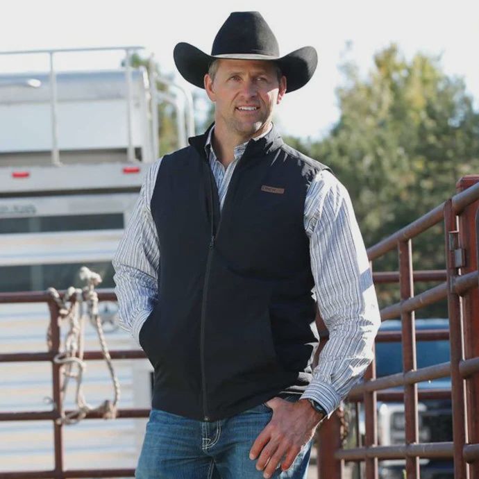 Cinch Men's Canvas Vest- Blk