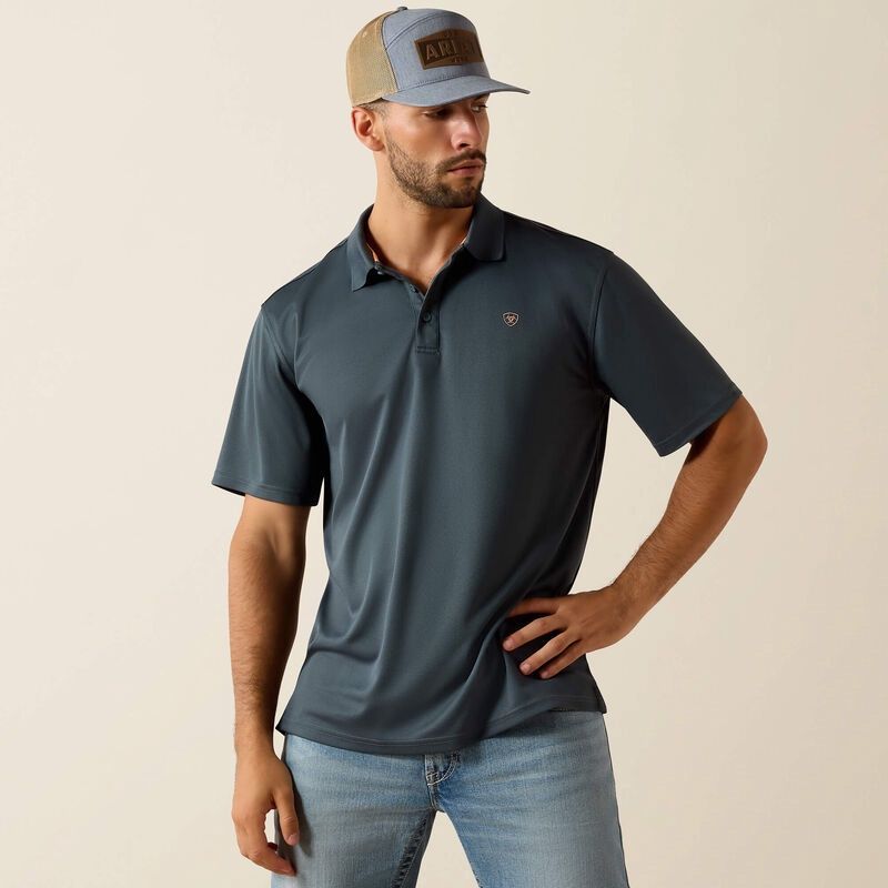 Ariat TEK Classic Fit Polo - Dark Slat