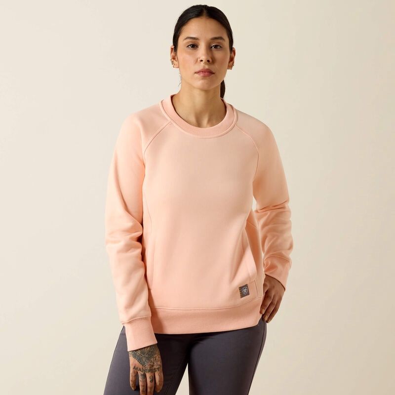 Ariat Rebar Lightweight Fleece Sweatshirt - Peach