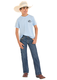 Rock &amp; Roll Boys Seam Emb Bootcut Regular Fit Jeans