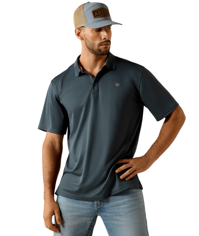 Ariat Mens TEK Polo- Dark Slate