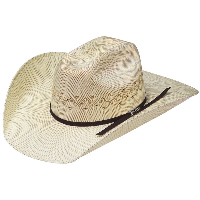 Twister Bangora Hat- Ivory and Tan