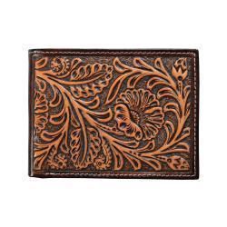 Nocona Mens Bifold Pass Case Style Wallet Brown