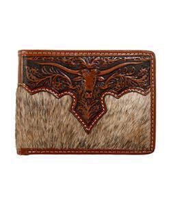 Nocona Bifold Passcase LongHorn Brown