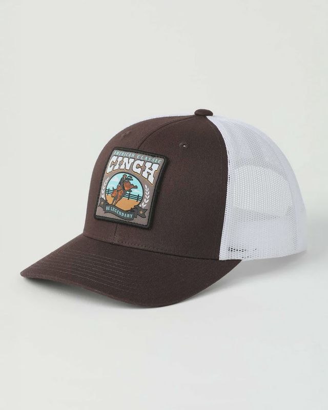 Cinch Men’s Bull Riding Trucker Cap - Brown
