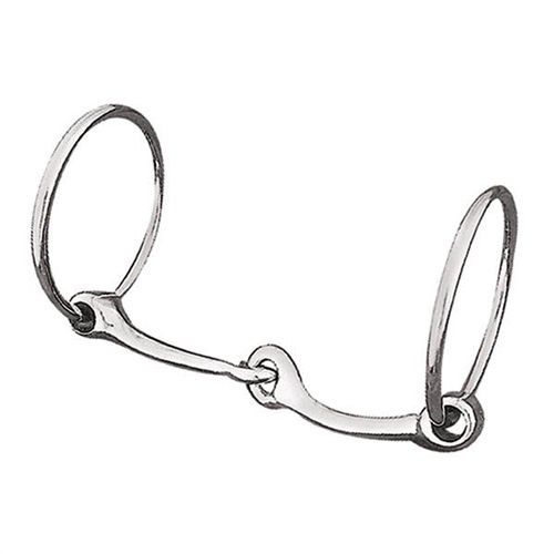 Weaver Draft Bit, 6" Snaffle Mouth, Polished Stainless Steel