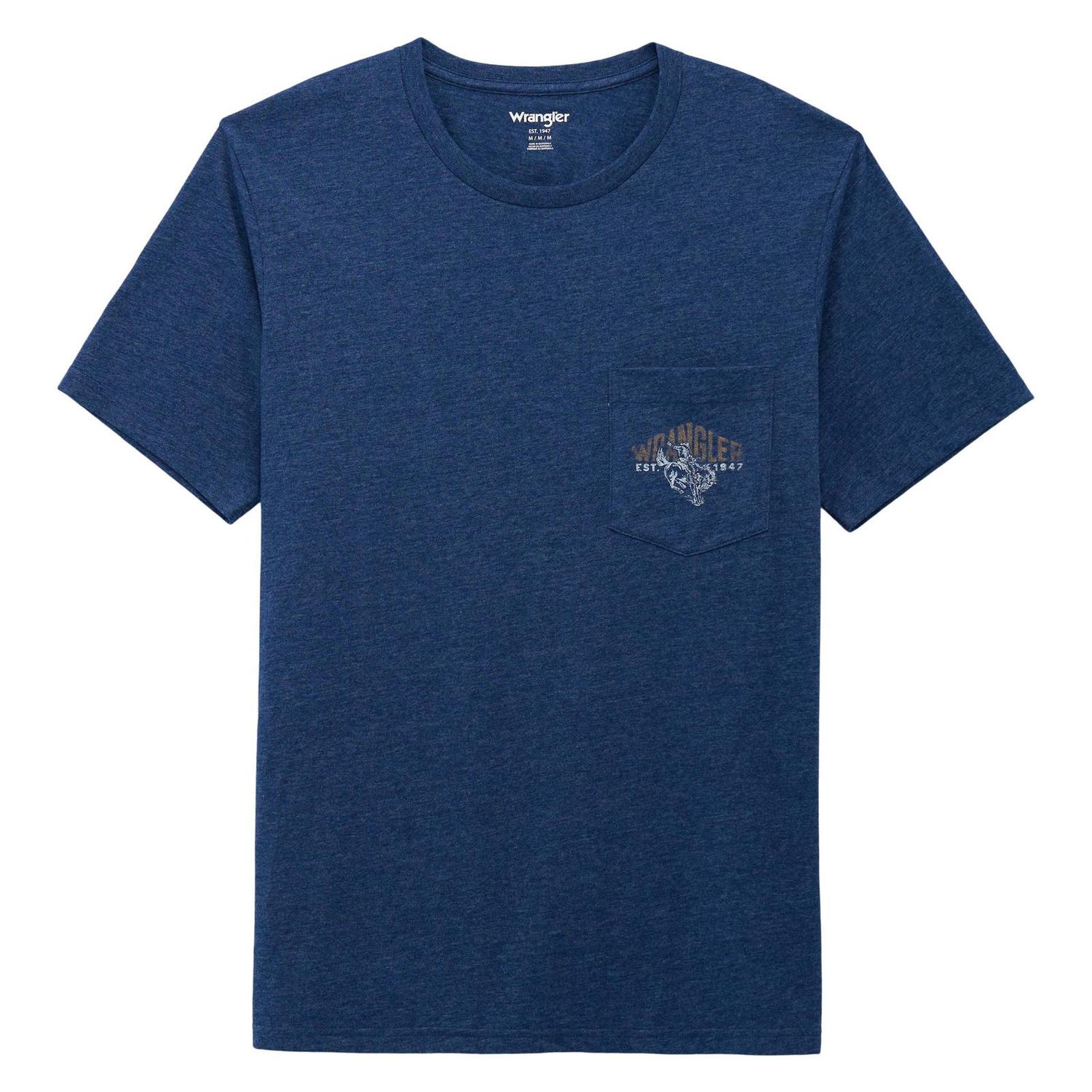 Wrangler® Graphic Short Sleeve Pocket T-shirt - Regular Fit - Dark Sapphire Heather